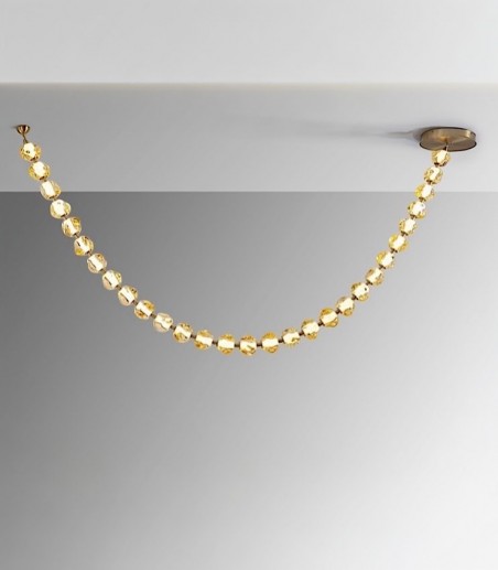 Lampara colgante collar 29L bronce ámbar Zaria II - Schuller