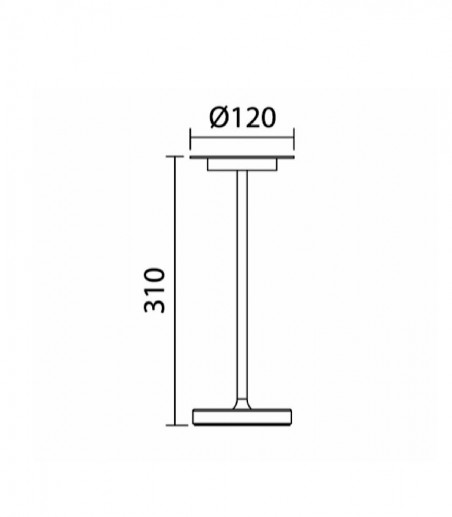 Lámpara de mesa sin cables batería recargable Sense - MDC
