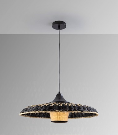 Lámpara colgante Fiji 1L negro - Schuller