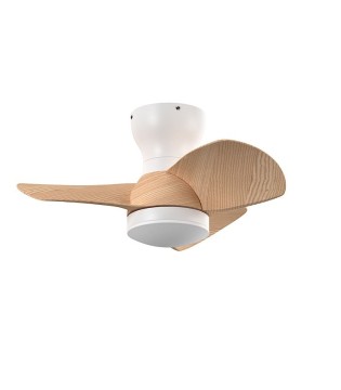 Ventilador de techo con aspas y luz Creta XS Natital D61 cm - MDC