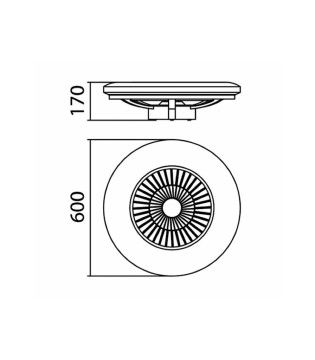 Ventilador de techo con luz Wind DC 60cm - MDC 2