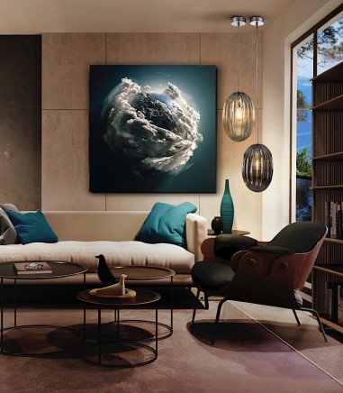 Cuadro decorativo de cristal Madre Tierra 100x100 - Schuller