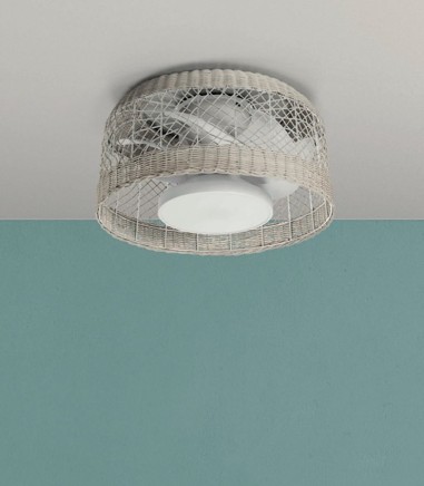 Ventilador de techo con luz Ibiza ratán DC 61.2 cm - MDC
