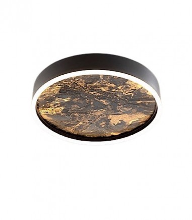 Plafón de techo negro Stone Ø40 - Schuller