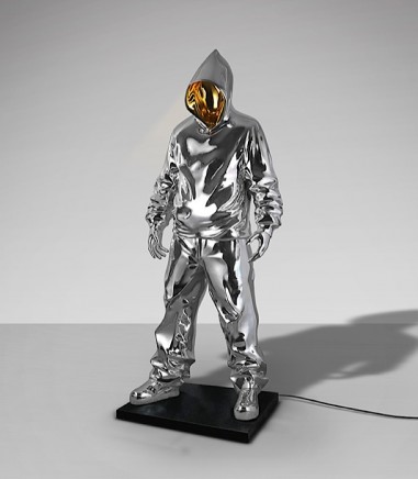 Figura decorativa de suelo Rapero 1L cromo oro - Schuller