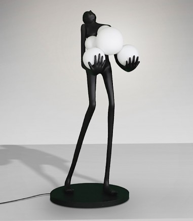 Figura decorativa de suelo La carga grande 6L negro 180 cm - Schuller