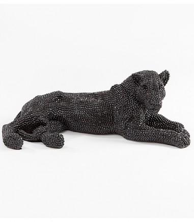 Figura decorativa Leona negro pequeña - Schuller