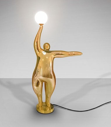 Figura decorativa con luz El globo oro 81 cm - Schuller