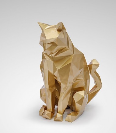 Figura decorativa Future Cat gato oro 98 cm - Schuller
