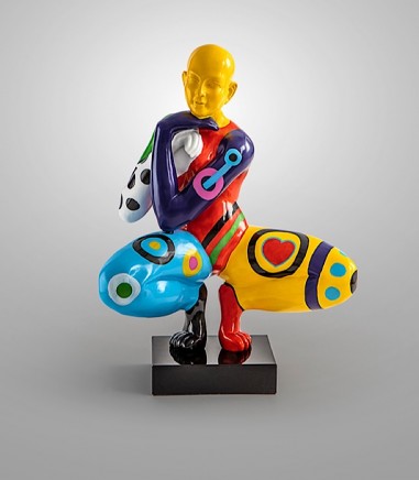 Figura decorativa mediana decorada Homo 55 cm - Schuller