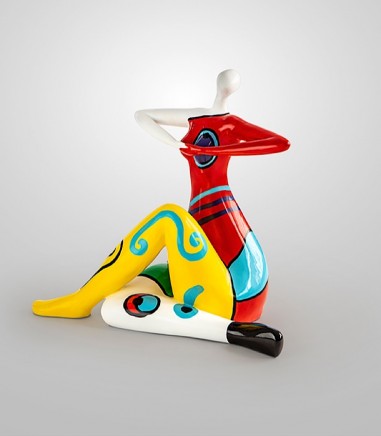 Figura decorativa Femme mediana decorada 51 cm - Schuller