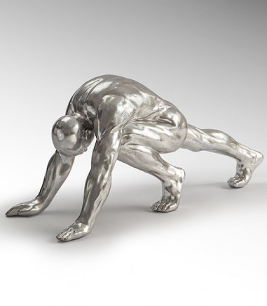 Figura decorativa Asana grande plata 42 cm - Schuller