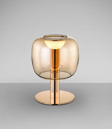 Lámpara de sobremesa Icon oro/ámbar - Schuller