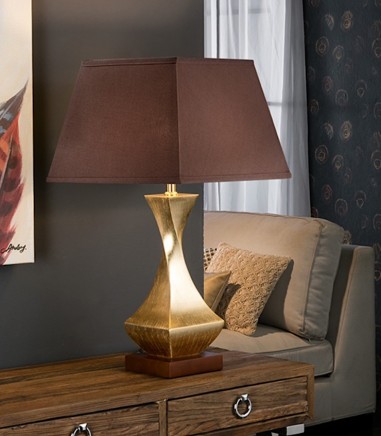 Lámpara de sobremesa Deco oro peq. 1L - Schuller