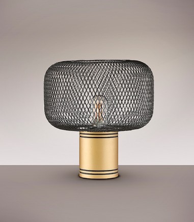 Lámpara de sobremesa Osiris 1L oro negro - Schuller