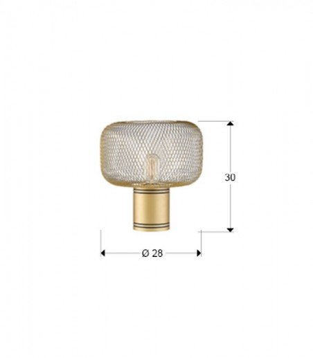 Lámpara de sobremesa Osiris 1L oro - Schuller