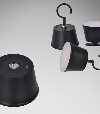 Lámpara de sobremesa Cuco 1L negro - Schuller
