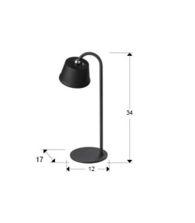 Lámpara de sobremesa Cuco 1L negro - Schuller
