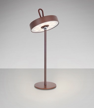 Lámpara sin cables de mesa Gong led corten - Schuller