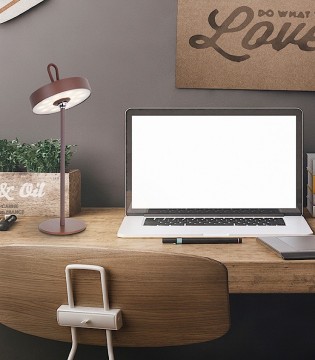 Lámpara sin cables de mesa Gong led corten - Schuller 2