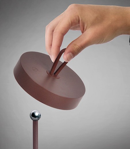 Lámpara de sobremesa Gong led corten - Schuller