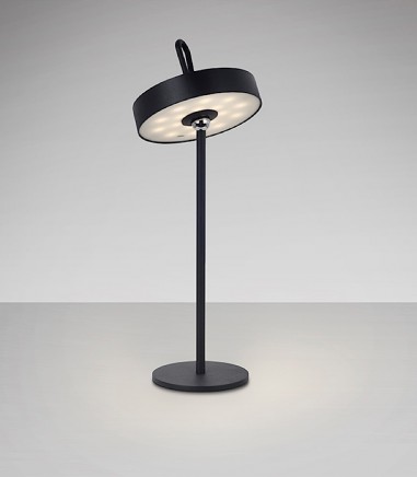 Lámpara sin cables de sobremesa Gong led negro - Schuller
