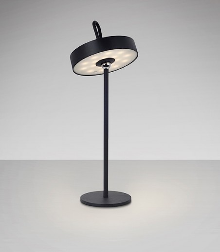 Lámpara sin cables de sobremesa Gong led negro - Schuller