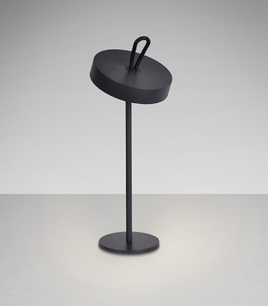 Lámpara de sobremesa a batería Gong led negro - Schuller