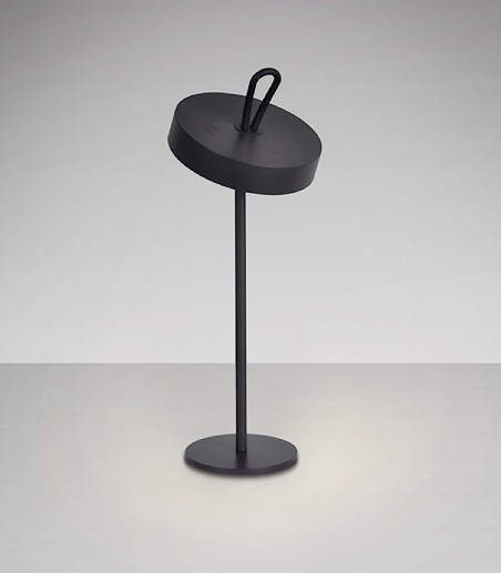 Lámpara de sobremesa a batería Gong led negro - Schuller