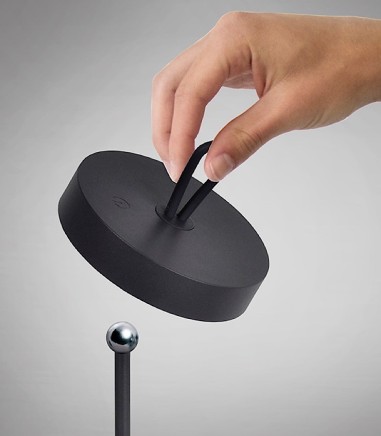 Lámpara de sobremesa Gong led negro - Schuller