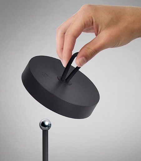 Lámpara de sobremesa Gong led negro - Schuller