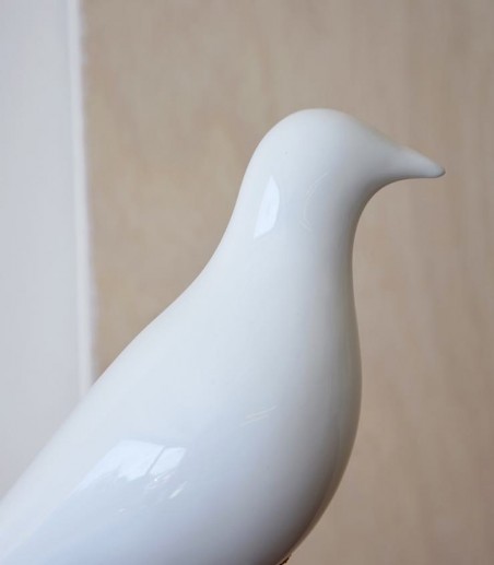 PAJARO ceramica color blanco brillo - VP Interiorismo
