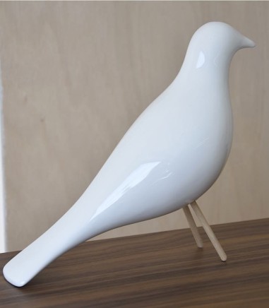 PAJARO ceramica color blanco brillo - VP Interiorismo