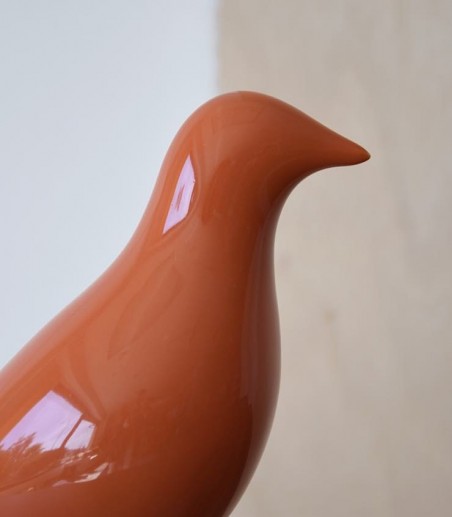 Detalle PAJARO de cerámica color naranja - VP Interiorismo