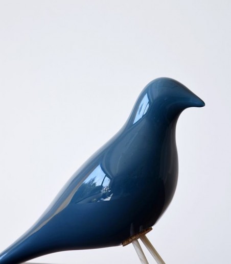 Figura decorativa PAJARO cerámica color azul - VP Interiorismo
