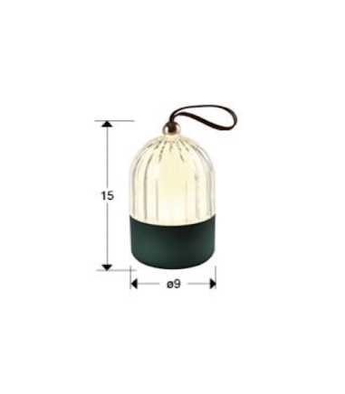 Lámpara de mesa portátil Chiqui CCT verde  - Schuller