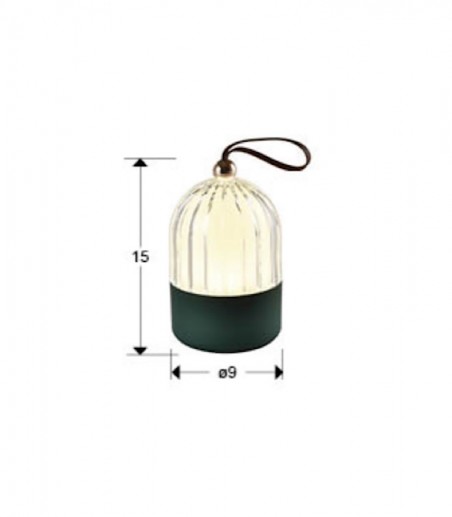 Lámpara de mesa portátil Chiqui CCT verde  - Schuller