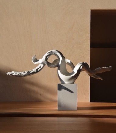 Escultura abstracta Rama cerámica - VP Interiorismo