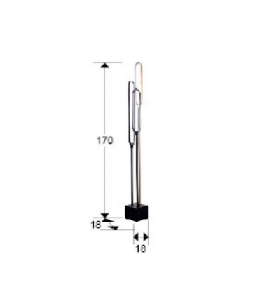 Lampara de pie Colette 3L negro oro rosa - Schuller