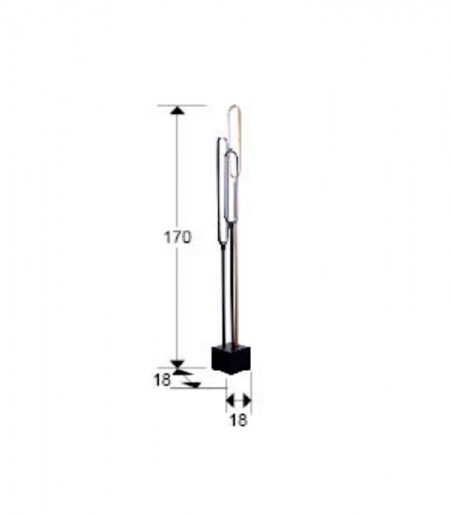 Lampara de pie Colette 3L negro oro rosa - Schuller