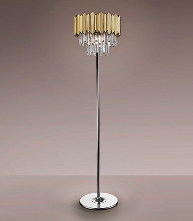 Lámpara de pie Tiara 3L cromo oro - Schuller