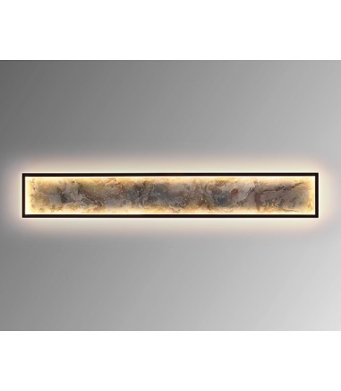 Aplique / plafón de pared Stone LED CCT negro 100 cm - Schuller