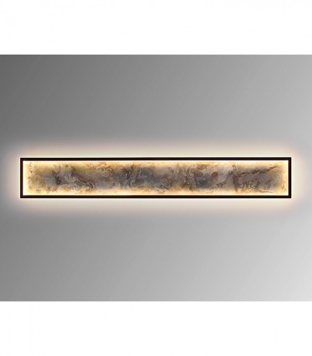 Aplique / plafón de pared Stone LED CCT negro 100 cm - Schuller