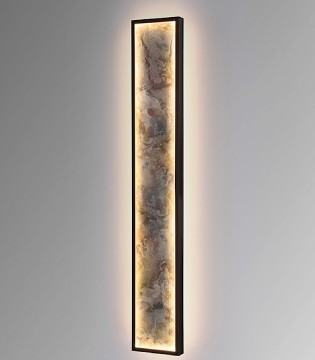 Aplique / plafón de pared Stone LED CCT negro 100 cm - Schuller