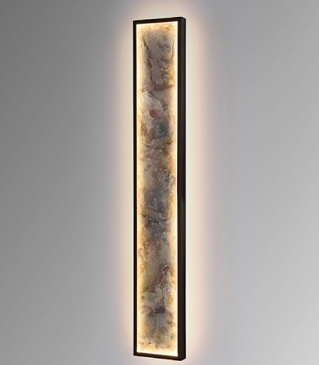 Aplique / plafón de pared Stone LED CCT negro 100 cm - Schuller