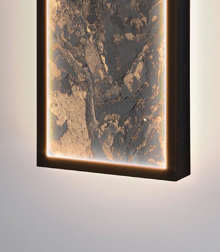 Aplique / plafón de pared Stone LED CCT negro 100 cm - Schuller