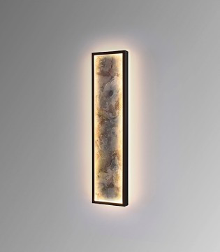 Aplique / plafón Stone LED CCT negro 60 cm - Schuller