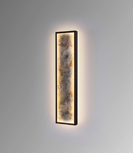 Aplique / plafón Stone LED CCT negro 60 cm - Schuller