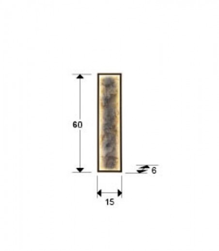 Aplique / plafón Stone LED CCT negro 60 cm - Schuller