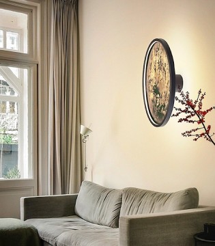 Aplique / plafón Stone LED CCT negro D60 - Schuller 2